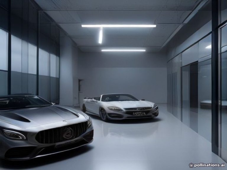 Entry level Mercedes AMG performance model in a showroom setting